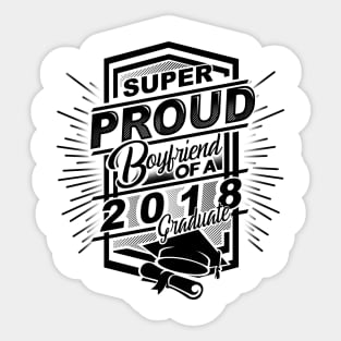 'Super Proud Boyfriend 2018' Boyfriend Girlfriend Gift Sticker